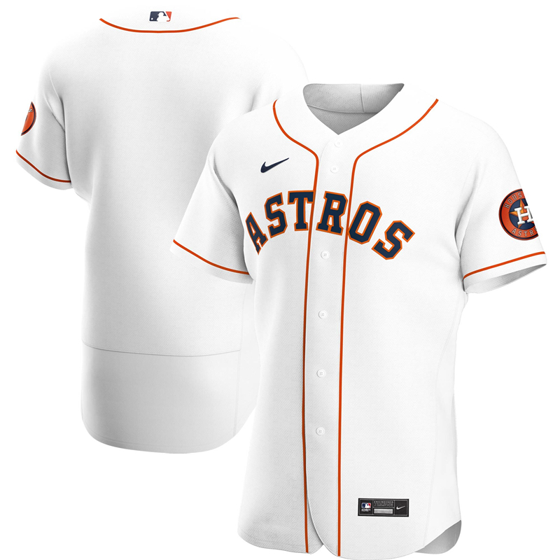 2020 MLB Men Houston Astros Nike White Home 2020 Authentic Official Team Jersey 1